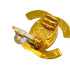VINTAGE CHANEL EARRINGS TURN LOCK GOLD ACCESSORY 96A 90327596