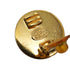 VINTAGE CHANEL EARRINGS TURN LOCK ROUND GOLD SILVER ACCESSORY 97A 90337671