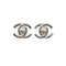 VINTAGE CHANEL EARRINGS TURN LOCK SILVER ACCESSORY 97P 90321125