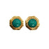 VINTAGE CHANEL EARRINGS TURQUOISE BLUE GOLD ACCESSORY 90321039