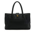 VINTAGE CHANEL EXECUTIVE TOTE BAG BLACK LEATHER 90314385