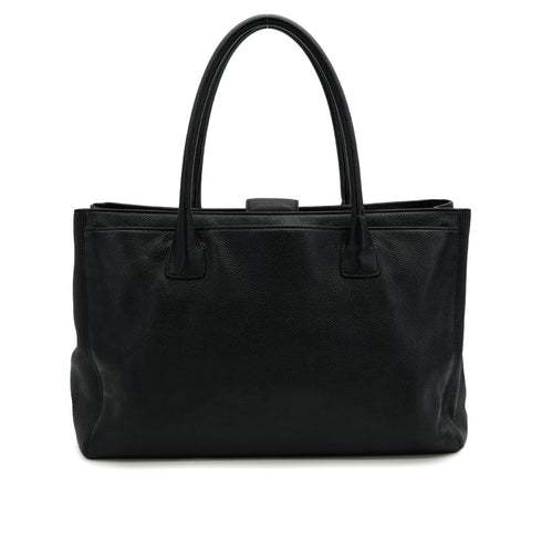 VINTAGE CHANEL EXECUTIVE TOTE BAG BLACK LEATHER 90314385
