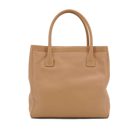 VINTAGE CHANEL EXECUTIVE TOTE SHOULDER BAG BEIGE LEATHER GOLD HARDWARE 90335133