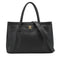 VINTAGE CHANEL EXECUTIVE TOTE SHOULDER BAG BLACK LEATHER GOLD HARDWARE 90334143