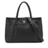 VINTAGE CHANEL EXECUTIVE TOTE SHOULDER BAG BLACK LEATHER GOLD HARDWARE 90334143