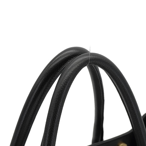 VINTAGE CHANEL EXECUTIVE TOTE SHOULDER BAG BLACK LEATHER GOLD HARDWARE 90334143