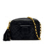 VINTAGE CHANEL FRINGE BIJOU CHAIN SHUOLDER BAG BLACK LAMB SKIN GOLD HARDWARE 90329217