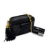 VINTAGE CHANEL FRINGE BIJOU CHAIN SHUOLDER BAG BLACK LAMB SKIN GOLD HARDWARE 90329217