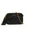 VINTAGE CHANEL FRINGE CHAIN SHUOLDER BAG BLACK LAMB SKIN GOLD HARDWARE 90348232