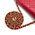 VINTAGE CHANEL FULL FLAP CHAIN SHOULDER BAG RED LAMB SKIN GOLD HARDWARE 90322918