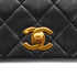 VINTAGE CHANEL FULL FLAP CHAIN SHUOLDER BAG BLACK LAMB SKIN GOLD HARDWARE 90333747