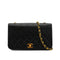 VINTAGE CHANEL FULL FLAP CHAIN SHUOLDER BAG BLACK LAMB SKIN GOLD HARDWARE 90334144