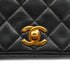VINTAGE CHANEL FULL FLAP CHAIN SHUOLDER BAG BLACK LAMB SKIN GOLD HARDWARE 90334144