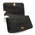 VINTAGE CHANEL FULL FLAP CHAIN SHUOLDER BAG BLACK LAMB SKIN GOLD HARDWARE 90334144