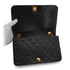 VINTAGE CHANEL FULL FLAP CHAIN SHUOLDER BAG BLACK LAMB SKIN GOLD HARDWARE 90335298