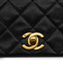 VINTAGE CHANEL FULL FLAP CHAIN SHUOLDER BAG BLACK LAMB SKIN GOLD HARDWARE 90335298