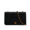 VINTAGE CHANEL FULL FLAP CHAIN SHUOLDER BAG BLACK LAMB SKIN GOLD HARDWARE 90335298