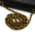 VINTAGE CHANEL FULL FLAP CHAIN SHUOLDER BAG BLACK LAMB SKIN GOLD HARDWARE 90335594