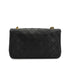 VINTAGE CHANEL FULL FLAP CHAIN SHUOLDER BAG BLACK LAMB SKIN GOLD HARDWARE 90338342