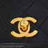VINTAGE CHANEL FULL FLAP CHAIN SHUOLDER BAG BLACK LAMB SKIN GOLD HARDWARE 90338342
