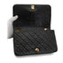 VINTAGE CHANEL FULL FLAP CHAIN SHUOLDER BAG BLACK LAMB SKIN GOLD HARDWARE 90339943
