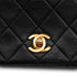 VINTAGE CHANEL FULL FLAP CHAIN SHUOLDER BAG BLACK LAMB SKIN GOLD HARDWARE 90341718