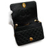 VINTAGE CHANEL FULL FLAP BIG COCO CHAIN SHUOLDER BAG BLACK LAMB SKIN GOLD HARDWARE 90341722