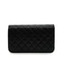 VINTAGE CHANEL FULL FLAP CHAIN SHUOLDER BAG BLACK LAMB SKIN GOLD HARDWARE 90342730