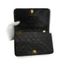 VINTAGE CHANEL FULL FLAP CHAIN SHUOLDER BAG BLACK LAMB SKIN GOLD HARDWARE 90343235