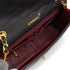 VINTAGE CHANEL FULL FLAP CHAIN SHUOLDER BAG BLACK LAMB SKIN GOLD HARDWARE 90343235