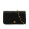 VINTAGE CHANEL FULL FLAP CHAIN SHUOLDER BAG BLACK LAMB SKIN GOLD HARDWARE 90343976