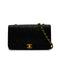 VINTAGE CHANEL FULL FLAP CHAIN SHUOLDER BAG BLACK LAMB SKIN GOLD HARDWARE 90344445