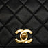 VINTAGE CHANEL FULL FLAP CHAIN SHUOLDER BAG BLACK LAMB SKIN GOLD HARDWARE 90346133