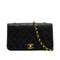 VINTAGE CHANEL FULL FLAP CHAIN SHUOLDER BAG BLACK LAMB SKIN GOLD HARDWARE 90346670