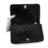 VINTAGE CHANEL FULL FLAP CHAIN SHUOLDER BAG BLACK LAMB SKIN GOLD HARDWARE 90346670