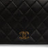 VINTAGE CHANEL FULL FLAP CHAIN SHUOLDER BAG BLACK LAMB SKIN GOLD HARDWARE 90346879