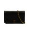VINTAGE CHANEL FULL FLAP CHAIN SHUOLDER BAG BLACK LAMB SKIN GOLD HARDWARE 90346879