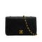 VINTAGE CHANEL FULL FLAP CHAIN SHUOLDER BAG BLACK LAMB SKIN GOLD HARDWARE 90350370