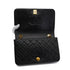 VINTAGE CHANEL FULL FLAP CHAIN SHUOLDER BAG BLACK LAMB SKIN GOLD HARDWARE 90350370