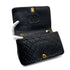 VINTAGE CHANEL FULL FLAP CHAIN SHUOLDER BAG BLACK LAMB SKIN GOLD HARDWARE 90324853