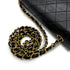 VINTAGE CHANEL FULL FLAP CHAIN SHUOLDER BAG BLACK LAMB SKIN GOLD HARDWARE 90324853