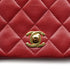 VINTAGE CHANEL FULL FLAP CHAIN SHUOLDER BAG RED LAMB SKIN GOLD HARDWARE 90327050