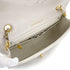 VINTAGE CHANEL FULL FLAP CHAIN SHUOLDER BAG WHITE LAMB SKIN GOLD HARDWARE 90321767