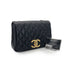 VINTAGE CHANEL FULL FLAP MATELASSE BIG COCO CHAIN SHOULDER BAG BLACK LAMB SKIN GOLD HARDWARE 90321632
