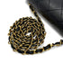VINTAGE CHANEL FULL FLAP MINI CHAIN SHUOLDER BAG BLACK LAMB SKIN GOLD HARDWARE 90321014