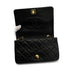 VINTAGE CHANEL FULL FLAP MINI CHAIN SHUOLDER BAG BLACK LAMB SKIN GOLD HARDWARE 90321014