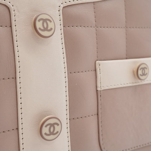 VINTAGE CHANEL GIRL CHANEL JACKET MOTIF CHAIN SHOULDER BAG PINK BEIGE LAMB SKIN 90343942