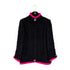 VINTAGE CHANEL GRIPOA COCO BUTTON PIPING TWEED JACKET PINK NAVY SILK 42 P43 RTW 90317787