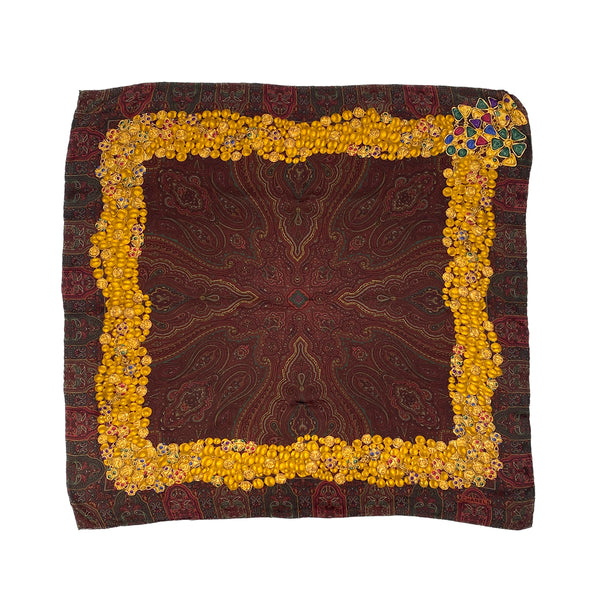 VINTAGE CHANEL GRIPOIX PAISLEY PATTERN SCARF MULTICOLOR SILK 90321775