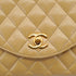 VINTAGE CHANEL HALF MOON CHAIN SHOULDER BAG BEIGE LAMB SKIN GOLD HARDWARE 90317895